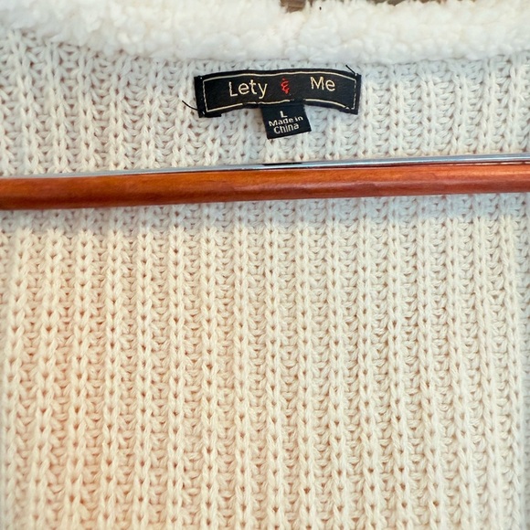 LETY & ME Fleece Hooded Knit Cardigan-Jacket EUC - Picture 7 of 8